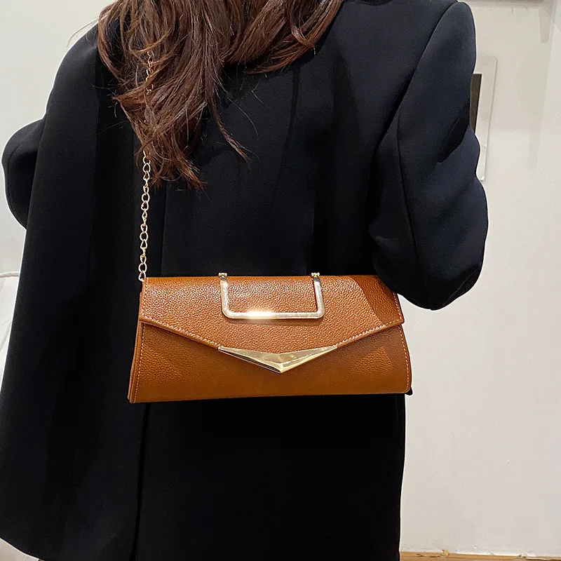 

2025 New Women's Minimalist Small Square Bag, Chic Chain Strap Crossbody Purse, Versatile Shoulder Tote for Work & Daily Commute