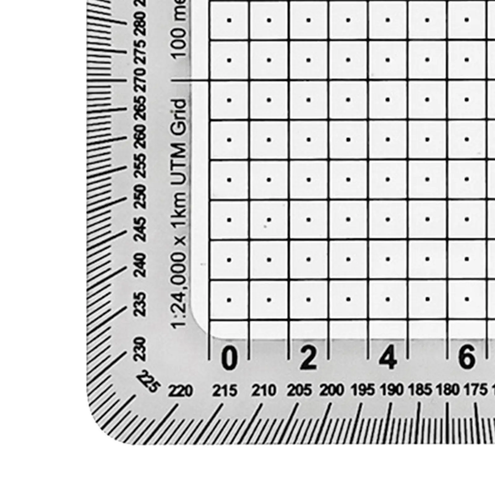 Pocket Grid goniometro Maptool trasparente per viaggiare nella lettura della mappa all'aperto