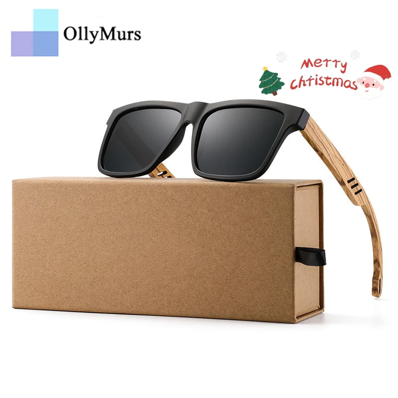 

OLLYMURS модные деревянные поляризационные солнцезащитные очки ручной работы UV400 квадратные красочные ретро оптические очки для близорукости по рецепту очки