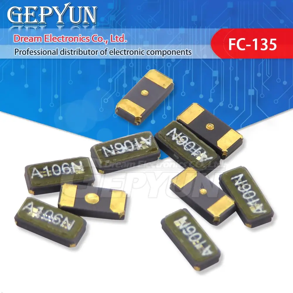 10PCS FC-135 32.768K 32.768KHZ 3215 2PIN SMD Crystal Oscillator