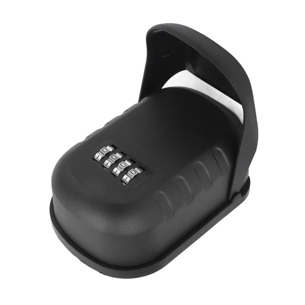 Security Wall Mounted Key Lock Box Black Anti-Dust Combination Lock Box Security Lock Box Home Storage