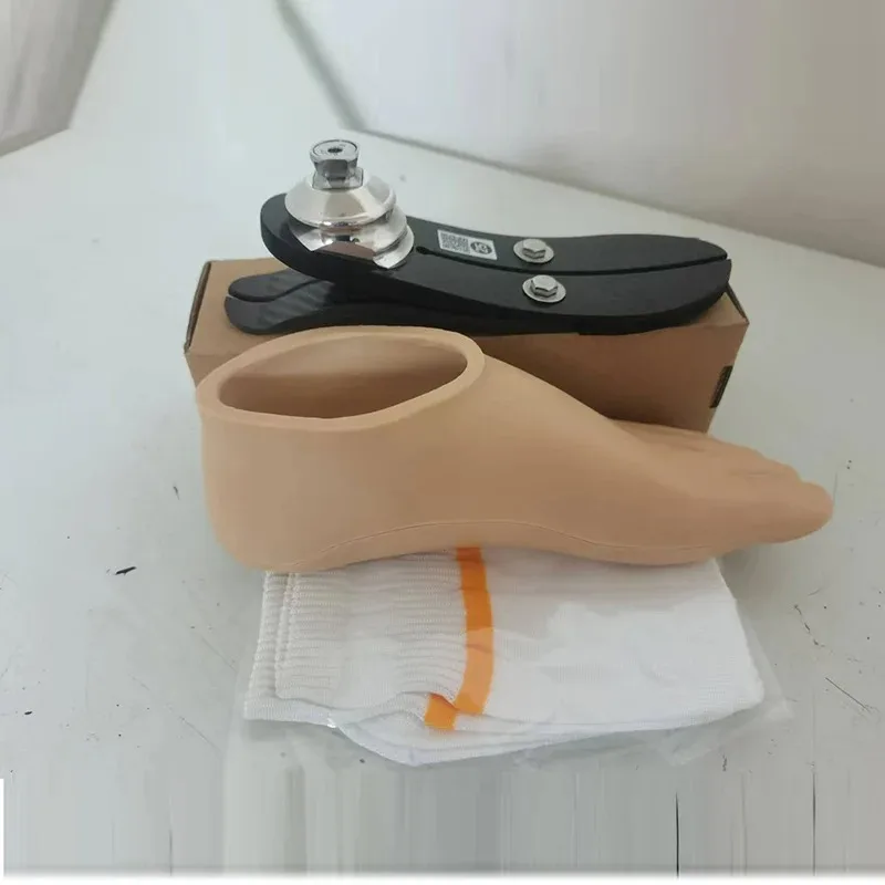 Carbon Fiber Prosthetic Foot with Foot Shell and Sock Set Energy Storage Prosthetic Leg Parts for Amputees Max 100kg