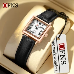 OFNS 1503 Fashion Mini Watch For Women Leather Quartz Watches Ladies Luxury Many Colors Light Wristwatch Clock relogio feminino