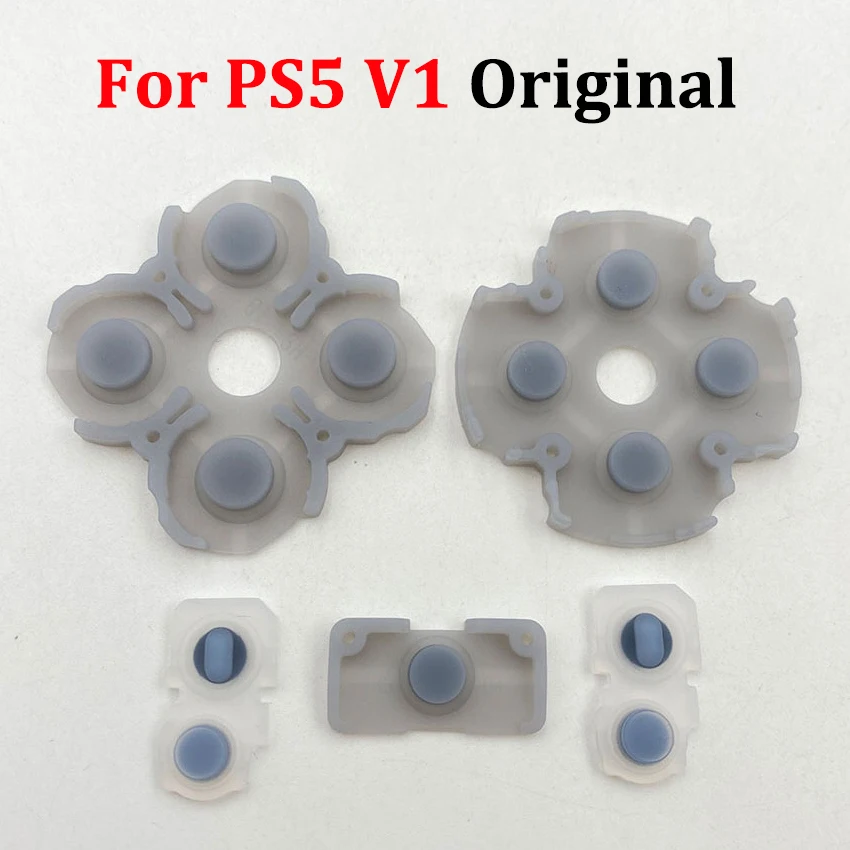 JCD – pièces de rechange originales et OEM en Silicone, joint en caoutchouc conducteur, bouton ABXY d-pad L R pour contrôleur PS5 1.0 2.0 V1 V2