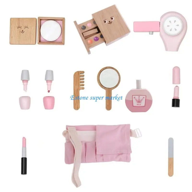 090b Fingta giocare a trucco cosmetico bellezza bellezza con borsa trasparente per ragazza