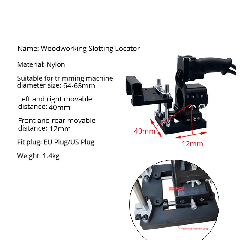 Mortising Jig For Woodworking Trimming Machine 2 in 1 Slotting Bracket Invisible Fasteners Punch Locator Linear Track DIY  Tools