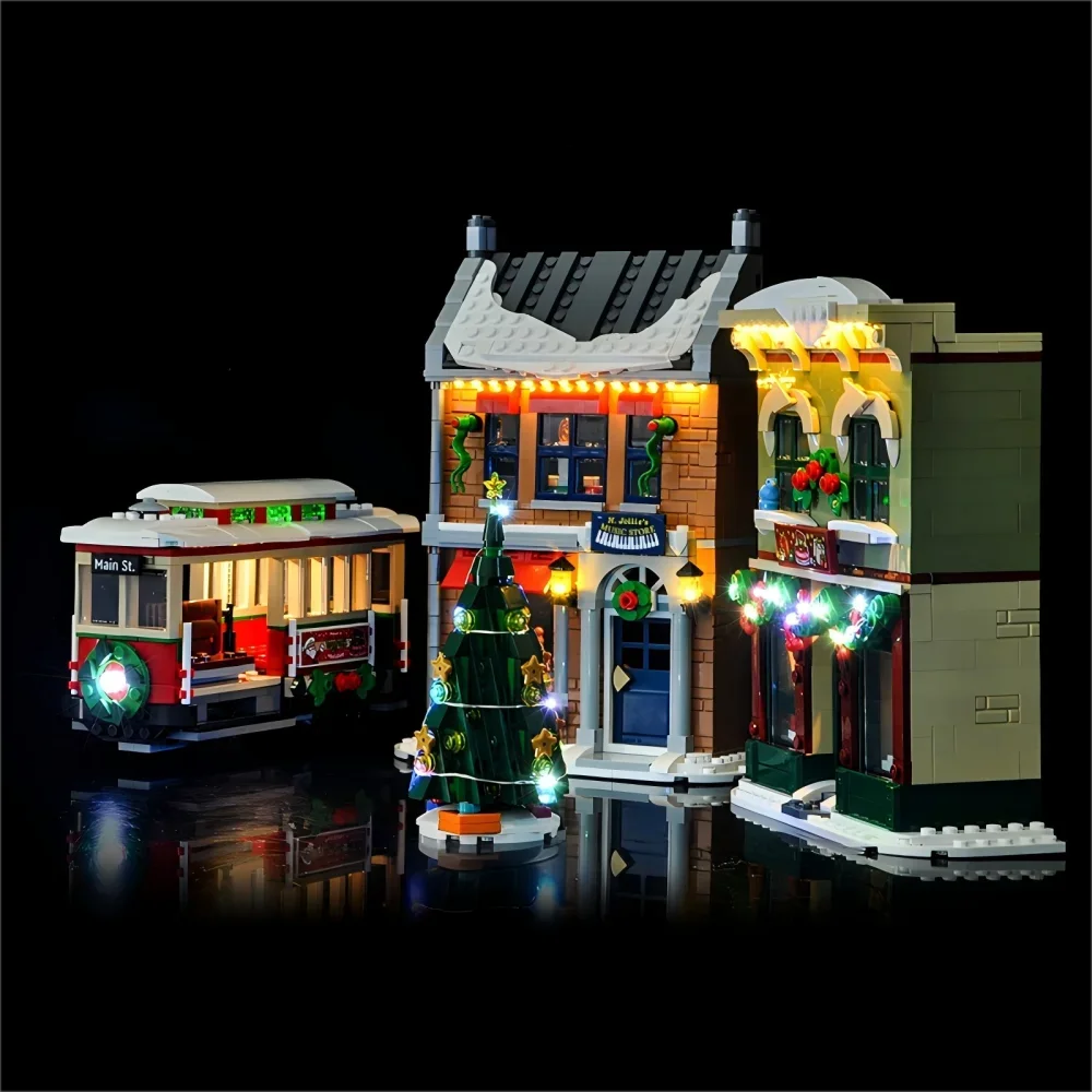 MAXCXT Luce a LED per LEGO 10308 Holiday Main Street Modello natalizio Lampada decorativa fai da te (regalo di Natale)