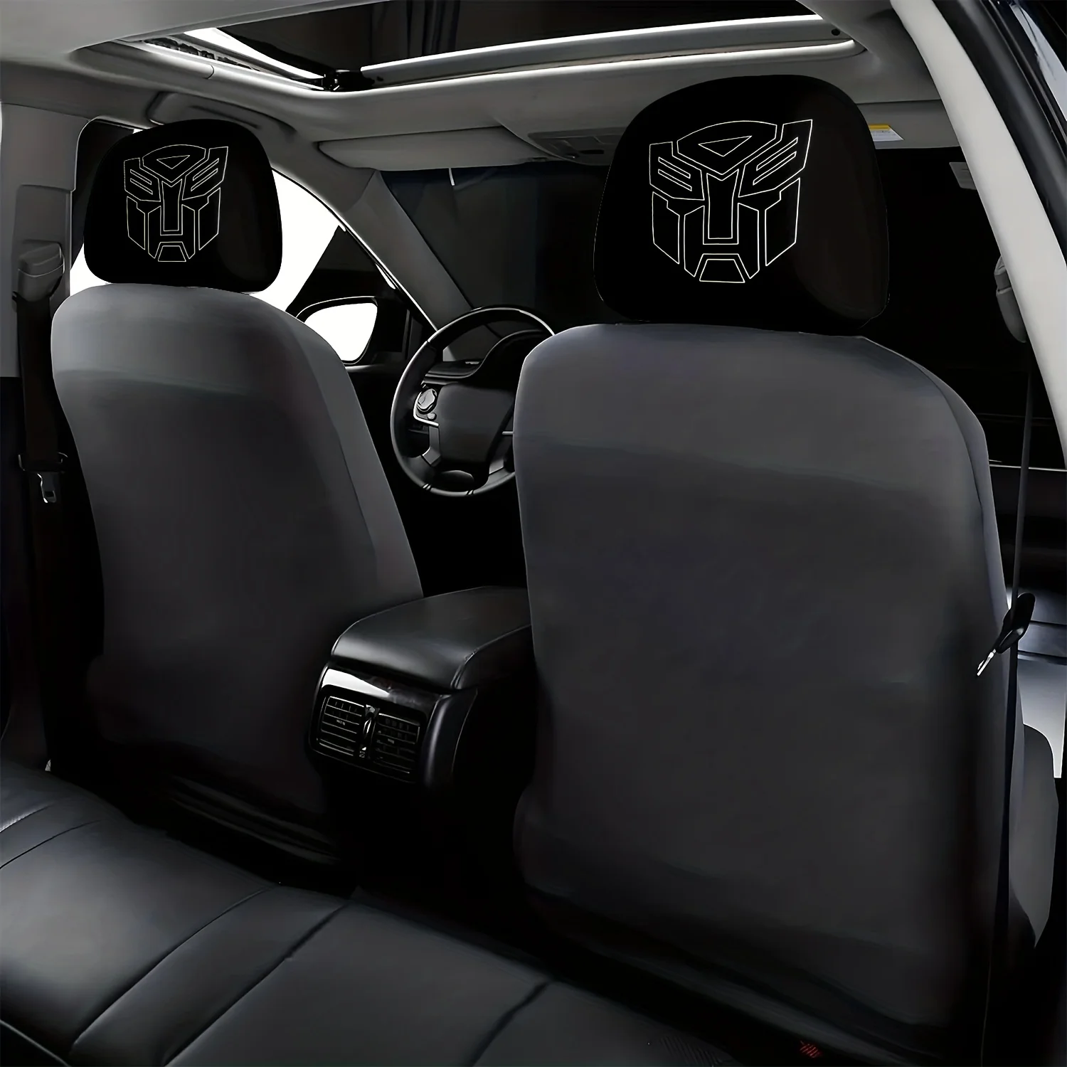 2 Stück Transformers Logo Kopfstützenbezüge, universelles Zubehör für die Innendekoration von Auto- und LKW-Sitzen – Detail 6