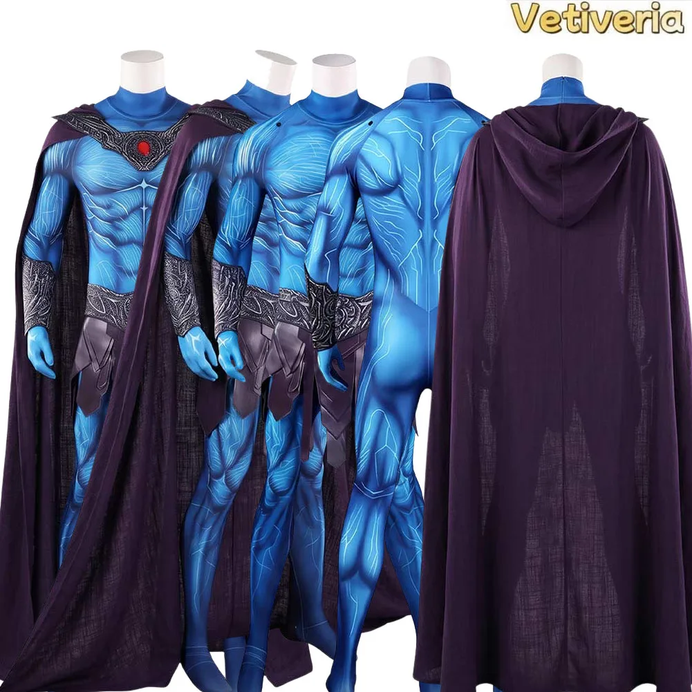 Traje de Cosplay de Rey Esqueleto, Disfraz de Fantasía, Mono con Capa, Ropa de Disfraz para Hombres Adultos, Traje para Halloween, Carnaval, Fiesta, Juego de Roles