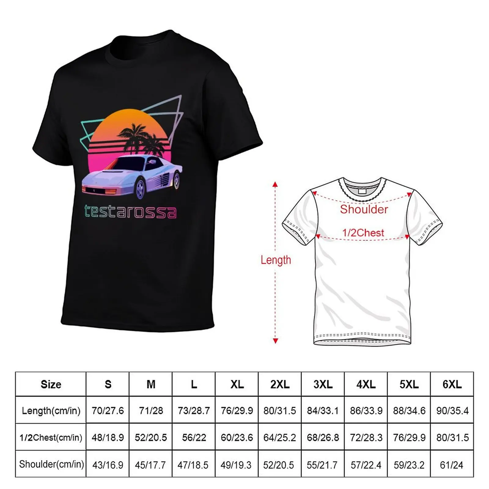 Testarossa T-Shirt Plus Size Comfort Fit Tee