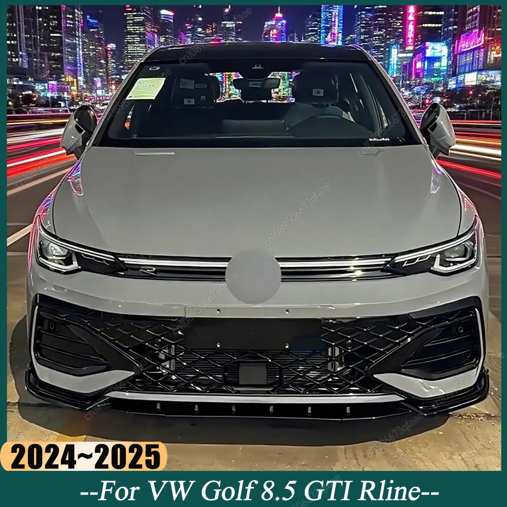 

Автомобильный передний бампер, разделитель губ, диффузор, комплект кузова для VW Golf 8,5 MK8.5 GTI Rline 2024-2025 + автоматический спойлер, аксессуары для бампера