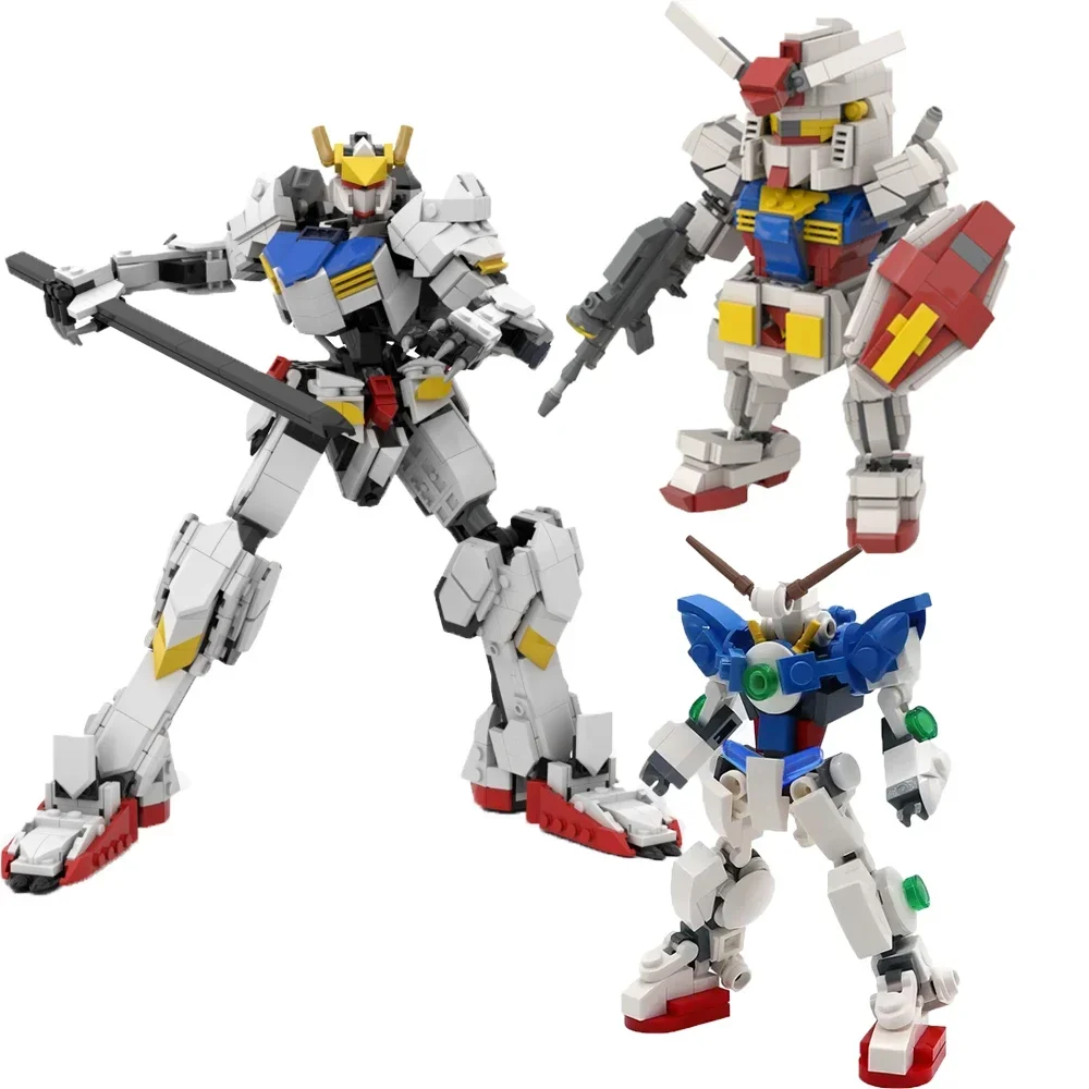 Moc Bausteine Kit Modell RX-78 Mecha Action figur Ziegel G-08 Barbatoss Roboter mobilen Anzug Spielzeug DIY Kinder Geburtstags geschenk