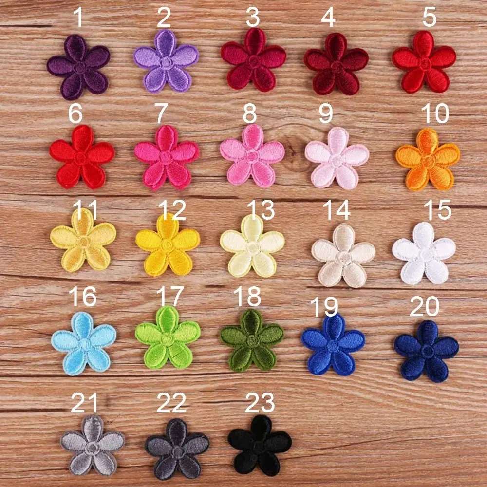 Flower 10PCS Clothing Accessories Decals Dress Kids Bags Applique Embroidery Stickers Sewing Patch Iron On Patches