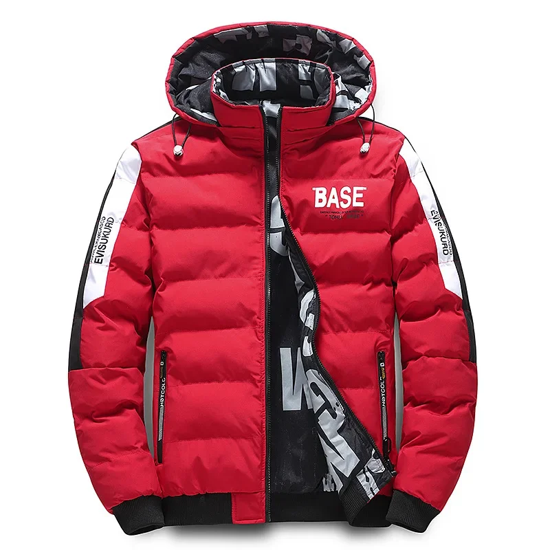 Reversible Winter Jacket Men Outdoor Hooded Parkas Winter Male Jacket Parka Coat Oversize 2 Side Wear Men Down Jackets Overcoat