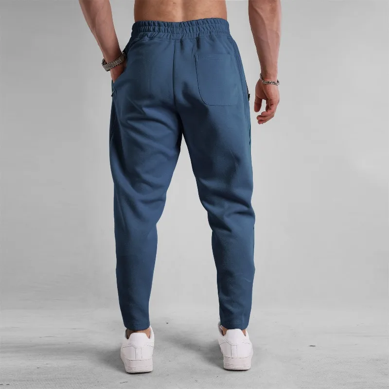 

Men's Loose Fit Sports Sweatpants Autumn Outdoor Running Training Pants Straight Leg Zipper Ankle Casual Trousers