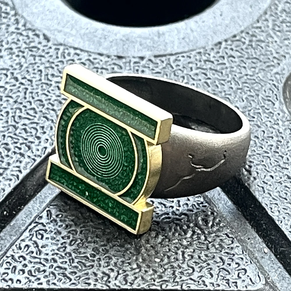 Auf Lager, heiß begehrt: John Stewart Green Lantern Ring, Cosplay-Metallring für Herren, Metall-Fingerschmuck, Dekorationszubehör, Sammlerstück – Detail 3