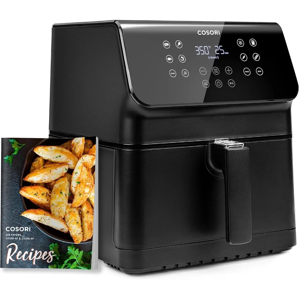 Air Fryer Oven Combo, 5.8QT with 12 One-Touch Savable Custom Functions, Nonstick and Dishwasher-Safe Detachable Square Basket