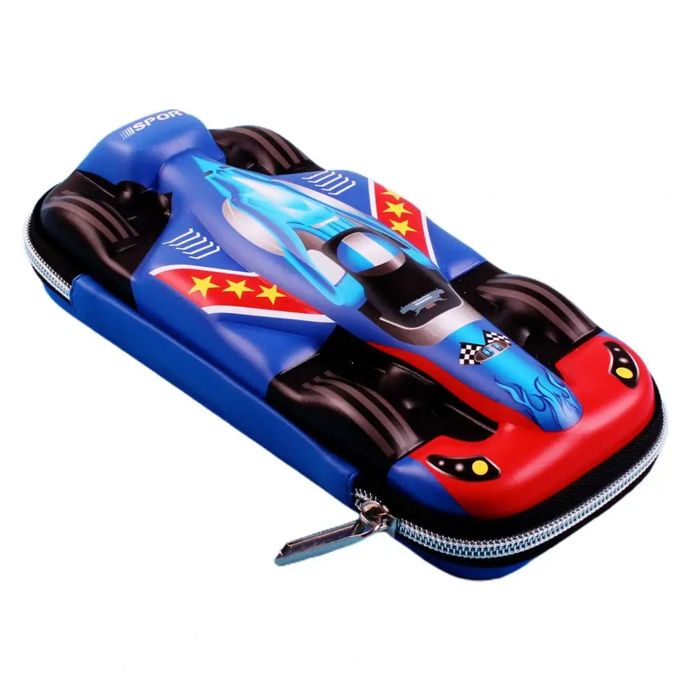 Estojos de lápis de carro de corrida 3D criativo EVA Cartoons impermeável lápis saco de armazenamento lápis menino suprimentos estudante