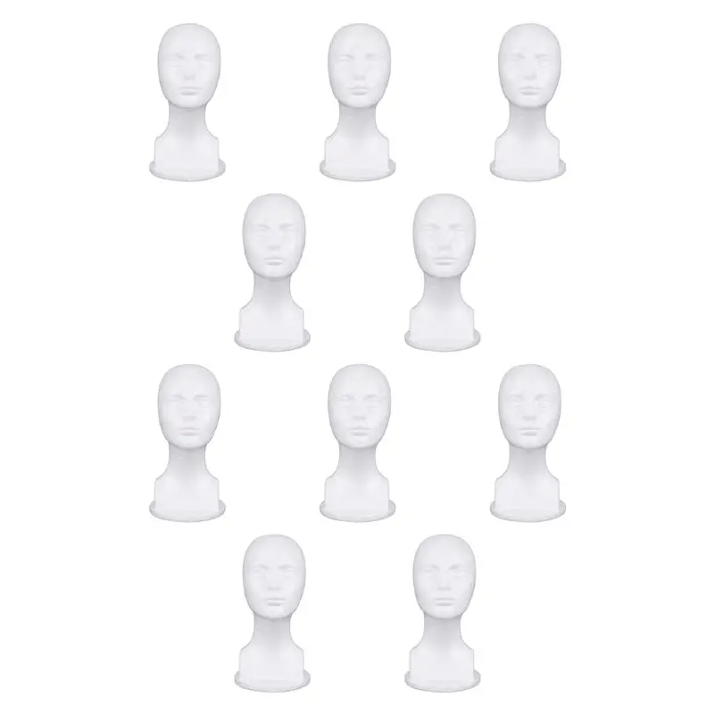 

Новая модель-муляж головы из пенопласта 10X для демонстрации очков, шляп и париков