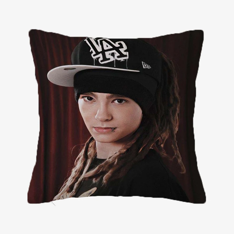 Tokio Hotel Band Tom Kaulitz Pillow Covers Decorative Cushions Cover for Sofa Home Decoration Double Sided Printing Short Plush