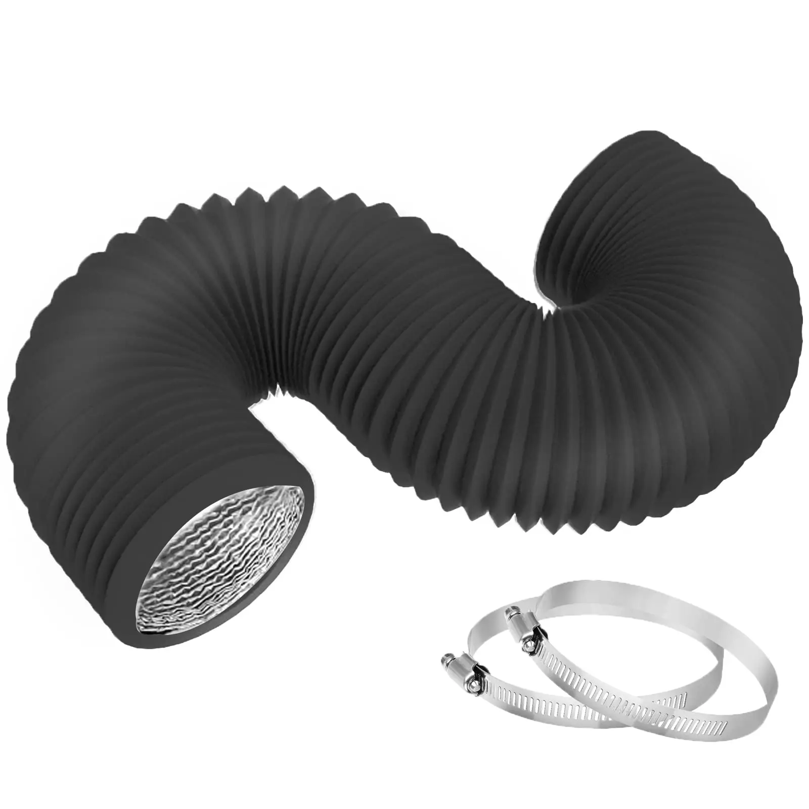 mangueira-de-ventilacao-de-secador-de-4-polegadas-com-2-bracadeiras-de-aco-inoxidavel-duto-de-ar-isolado-tubo-de-escape-de-folha-de-aluminio-para-ventilacao-hvac-﻿-﻿
