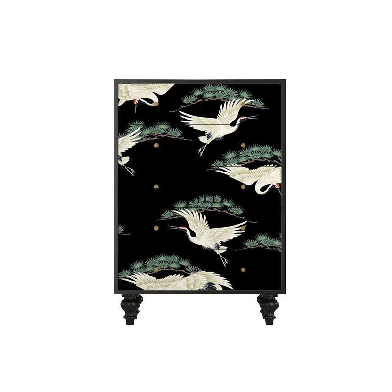 

French crane Chinese style solid wood living room porch decorative storage drawer chest of drawers