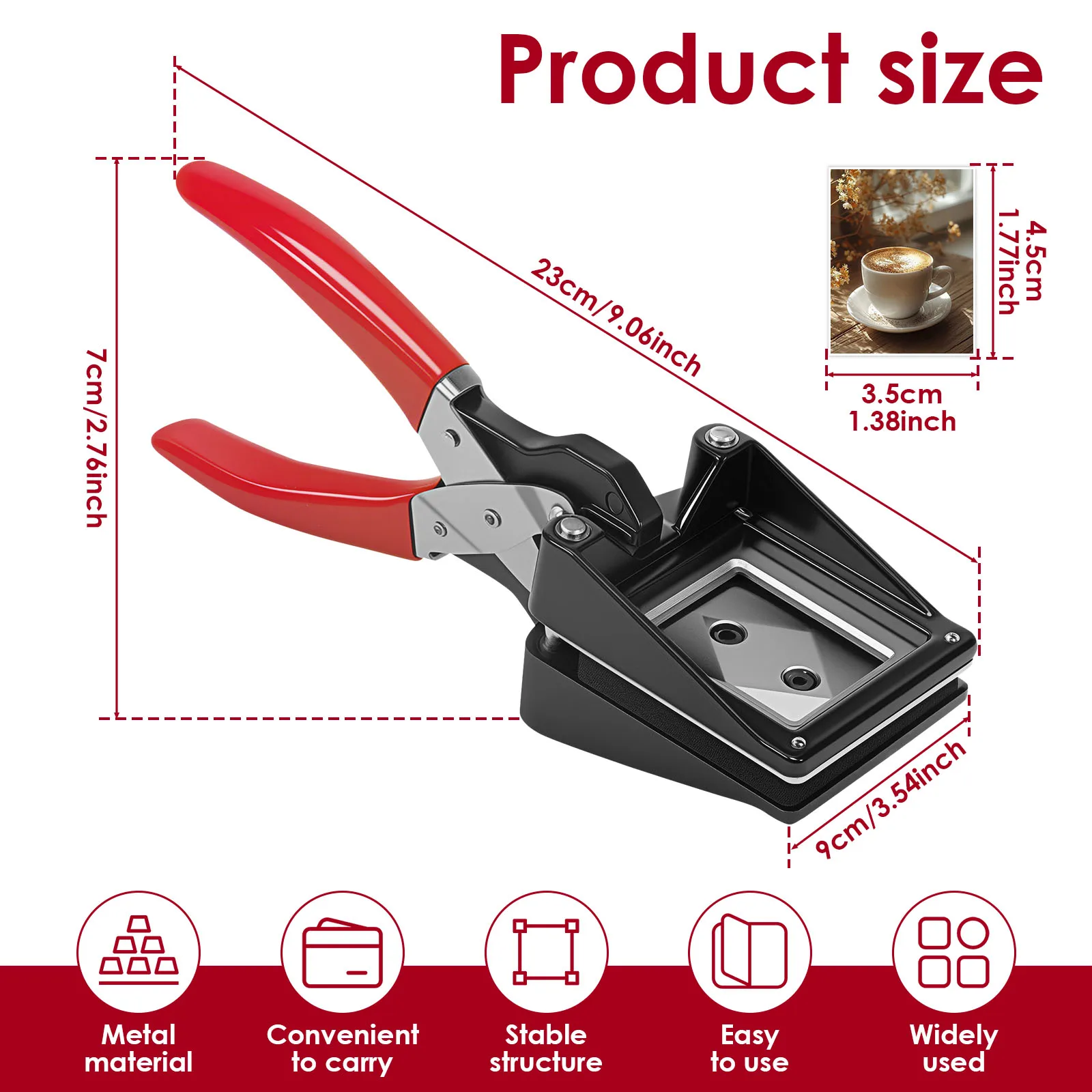 Handheld Passport Photo Cutter Mini Paper Cutting Pliers Portable Metal Licenses ID Cards Trimmer Picture Precise Cutting Tools