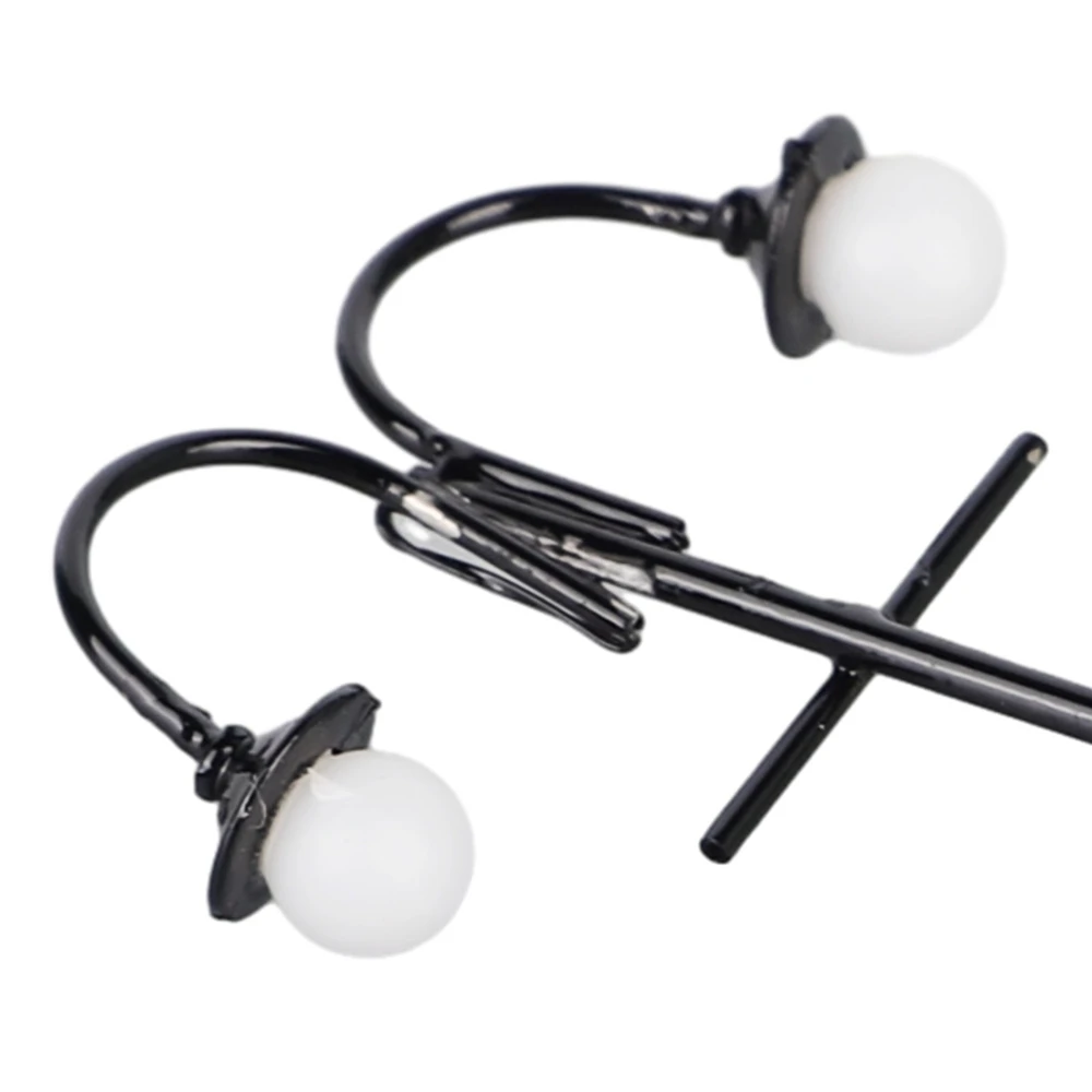 5 szt. Lampy do modelu kolejowego w skali HO 1:87, białe/ciepłe światło, lampy oświetleniowe na platformie, lampy parkingowe