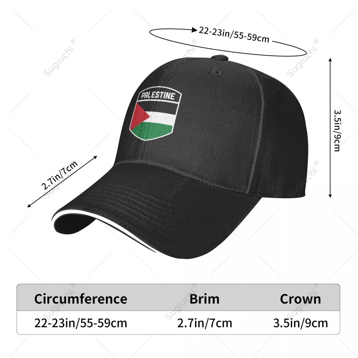 Multifunction Palestine Flag Shield Sandwich Baseball Cap Men Sports Casual Caps Golf Hat Fishing Outdoors view 6