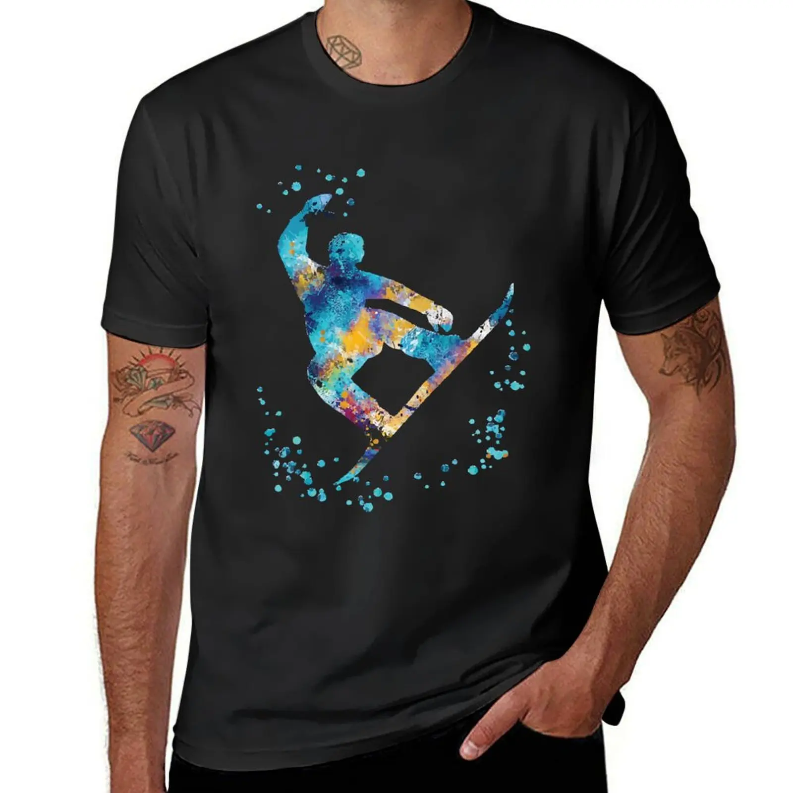 Snowboard T-Shirt aesthetic clothes heavyweights anime kawaii clothes mens graphic t-shirts
