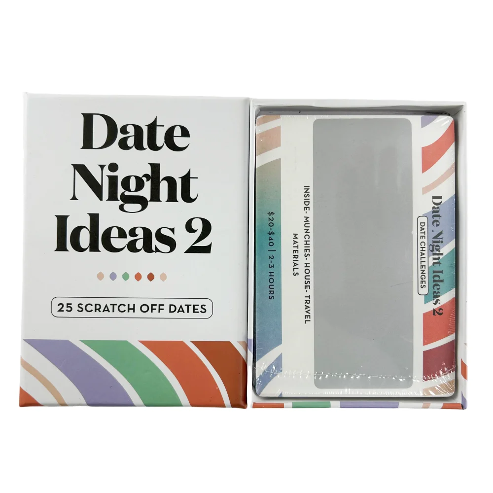 High Quality English Date Night Adventure Card Game Scratch Off Dates Dating Creative Multiplayer Checkerboard Game Card