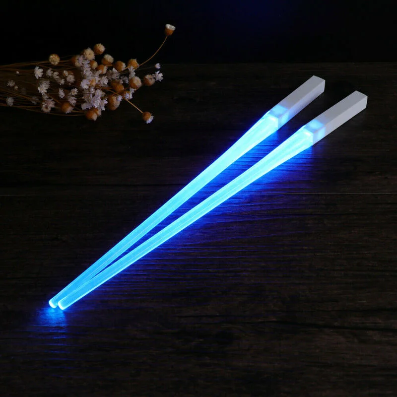 1 Pair Concert Light Stick Light Up LED Lightsaber Chopsticks Lightweight Portable Glow in the Dark Light for Party Festival