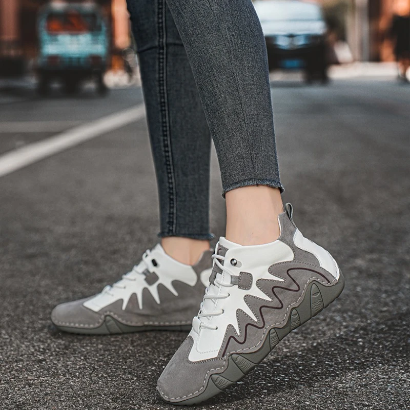 

Четыре сезона модели, женская высокая повседневная обувь в стиле ретро, нескользящая рабочая обувь на мягкой подошве