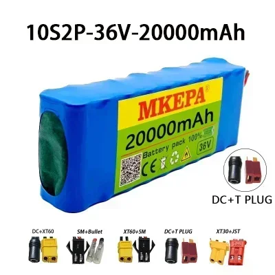 10S2P 36V 20000mAh 42V Electric Scooter Battery Lithium Electric Scooter 1000W Electric Scooter Battery 10s2p 36V Battery