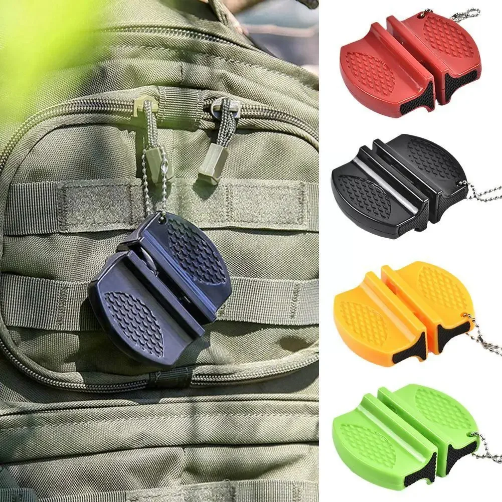 Knife Sharpener Mini Outdoor Camping Sharpening Knives Knife Stone Quick Type Two-stage Tool Picnic Sharpener  Kitchen Gadgets