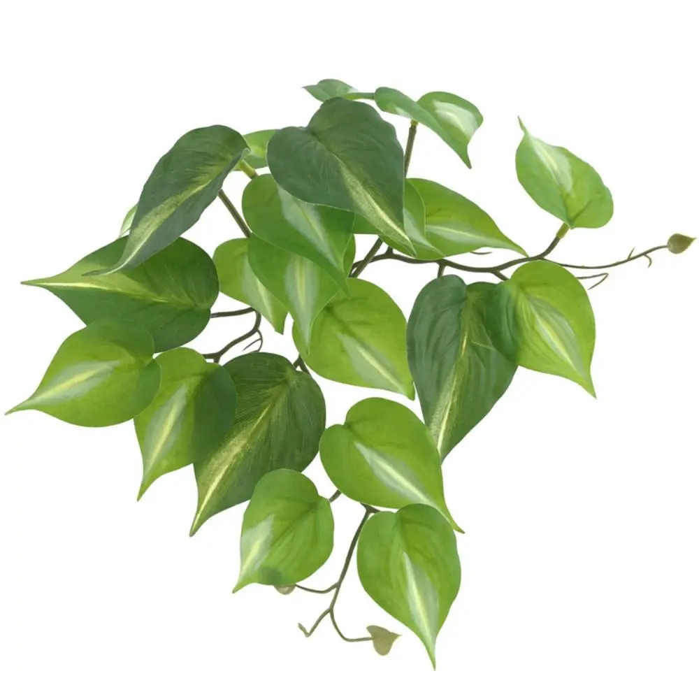 23 Kunstplantenbladeren, grote tropische plantenbladeren van zijde, schildpadbladeren, bamboebladeren, levensechte plastic groene potplanten