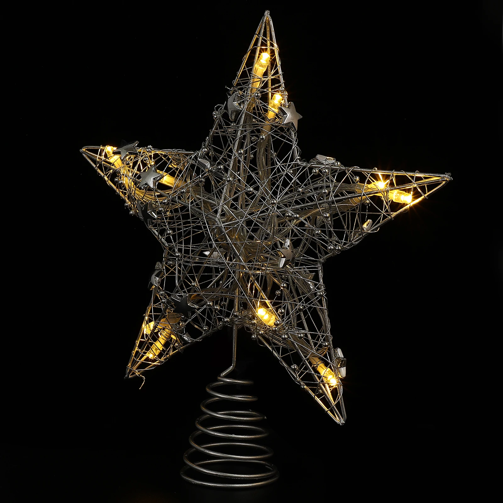 1 szt. Świecący w ciemności szczyt choinkowy, jasny i kolorowy, dekoracja choinkowa na Boże Narodzenie, dekoracja na imprezę, dekoracja domu, ozdoba na szczyt choinki