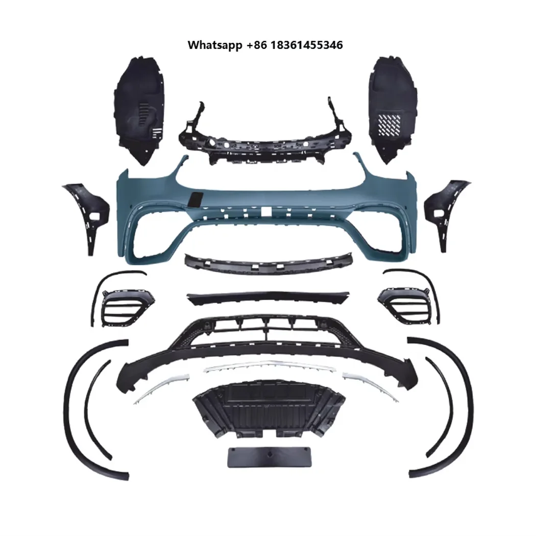 

For GLC Class X253 2020-2022 Modified To GLC63 Style Brand New Body Kit Contain Front And Rear Bumper With Grille