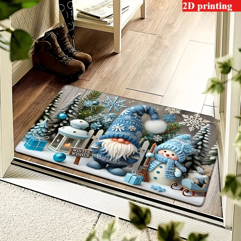 Purple Christmas Floor Rug Merry Christmas Glowing Sparkling Xmas Tree Bauble Snowflake Glam Festive Decor Area Rug Ornament