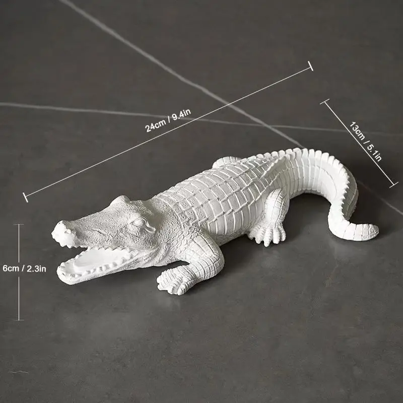 Home Decor Crocodile Wildlife Statue Sculpture Decoration Abstract Animal Figurine Room Desk Home Interior Decorating Gift - view 2