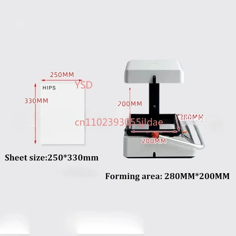 

1.32KW Desktop Plastic Blister Vacuum Forming Machine for Chocolate Molds | High-Quality & Compact