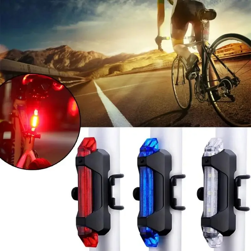 Rechargeable Waterproof Tail Light LED Bike Rear Light Bright bike light with built-in battery mode for riding safety