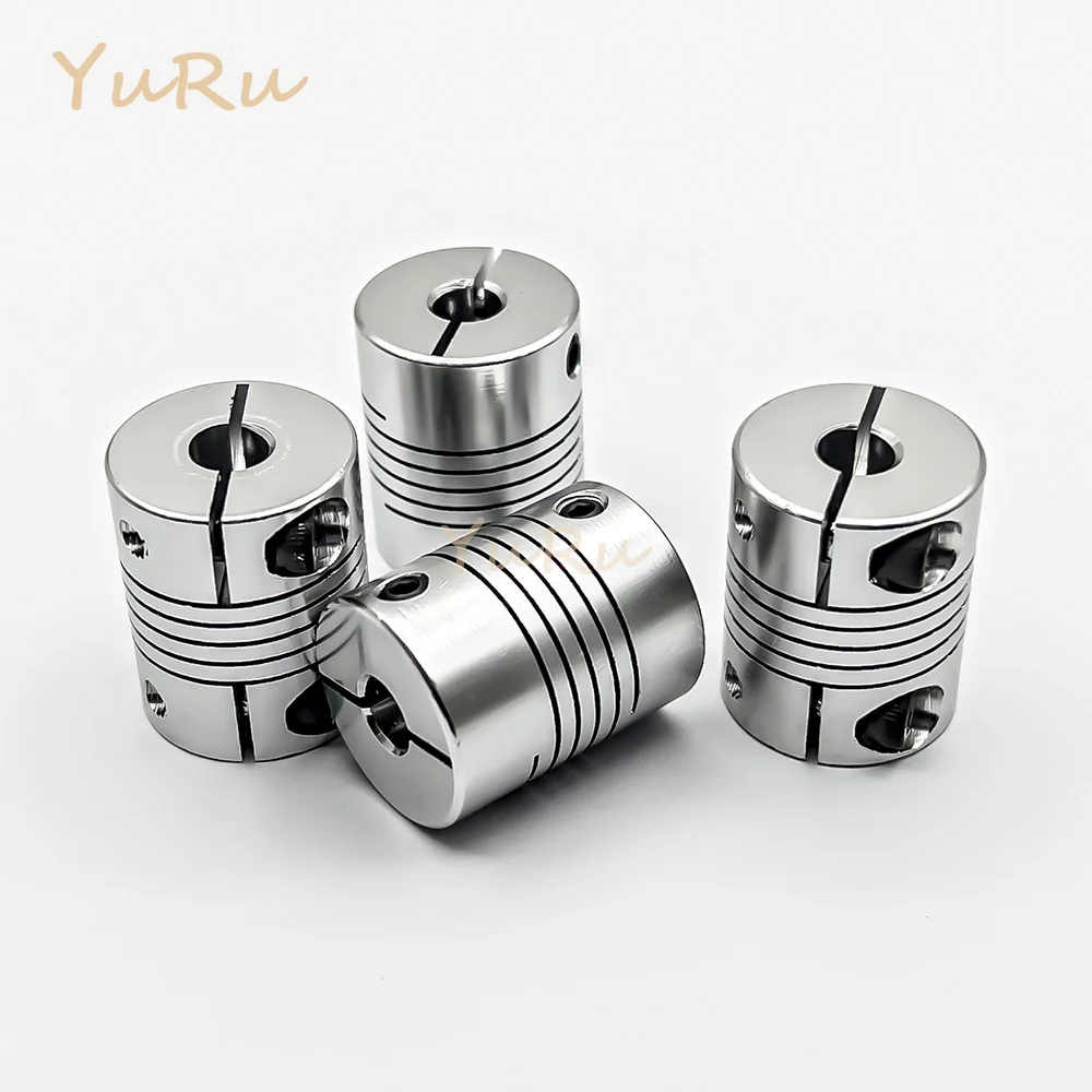 1PC D20L25 Winding Clamp Coupling Aluminum Alloy Elastic Bore 4/5/6/6.35/8/9.5/10mm Shaft CNC Jaw Shaft Motor Flexible Coupling