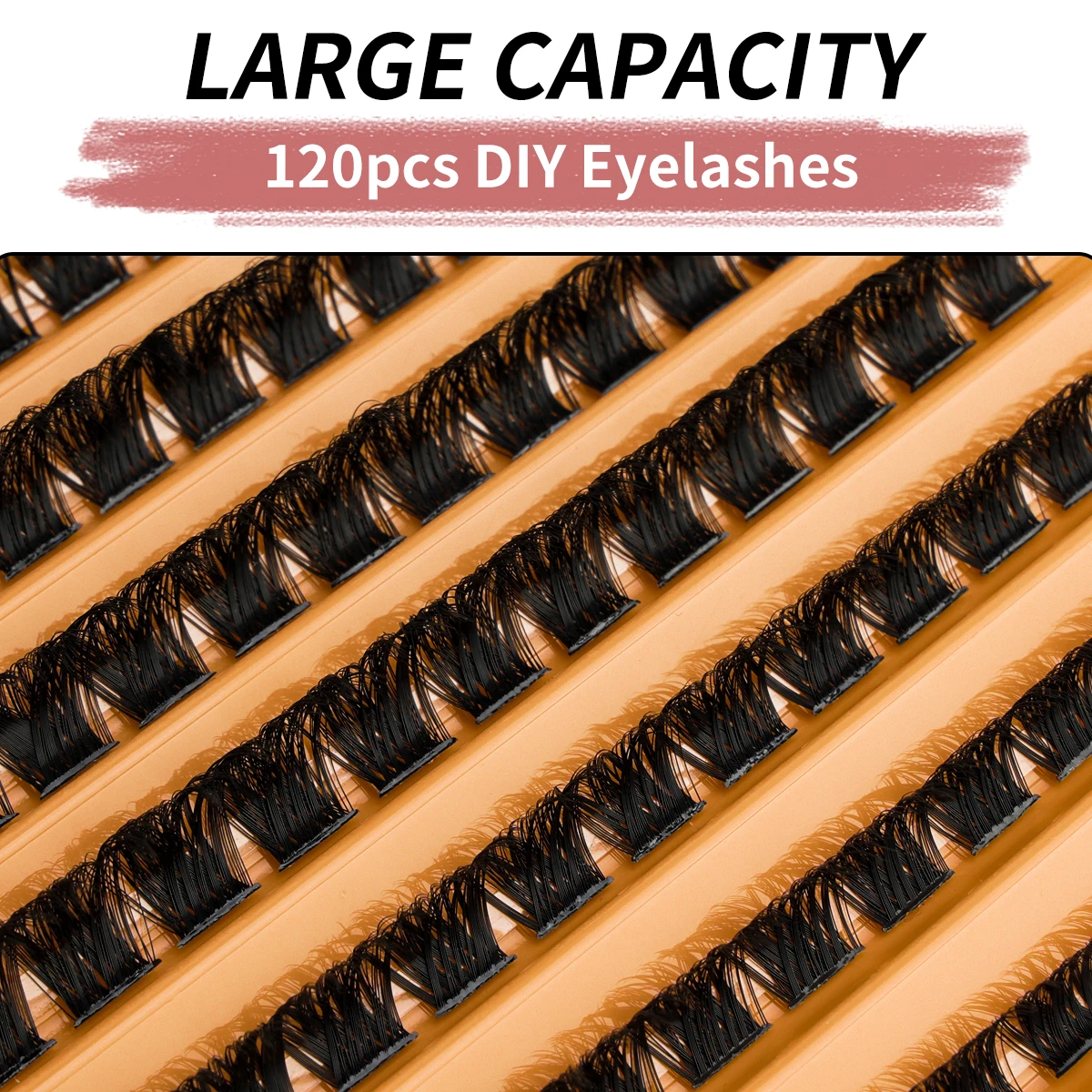 8–16 mm einzelnes Cluster-Wimpern-Set, natürliche künstliche Nerzwimpern, wiederverwendbar, DIY-Tablett, Wimpernverlängerung, dickes Volumen, falsche Wimpern-Set – Detail 3