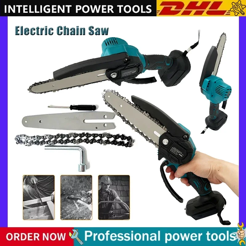 

For Makita 18V Battery Electric Saw Handheld Portable Wood Logging Chainsaw 6 Inch Chain Saw Garden Pruning Wood Power Tool