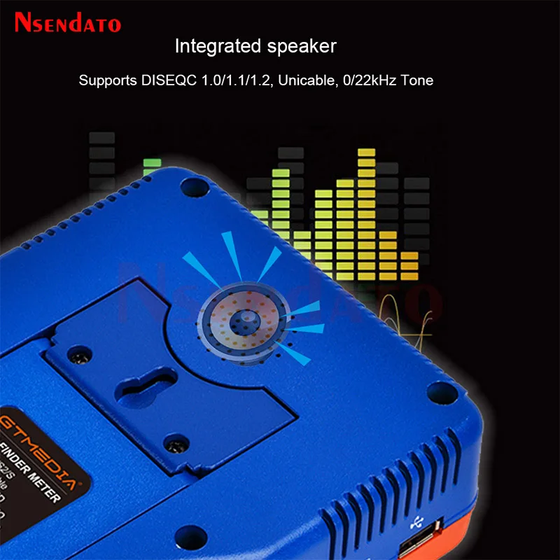 Misuratore Satellitare V10 Finder Pro DVB-S2/S2X E T2/T – H.265, Schermo LCD 4.3" E Batteria 4000mAh - 2