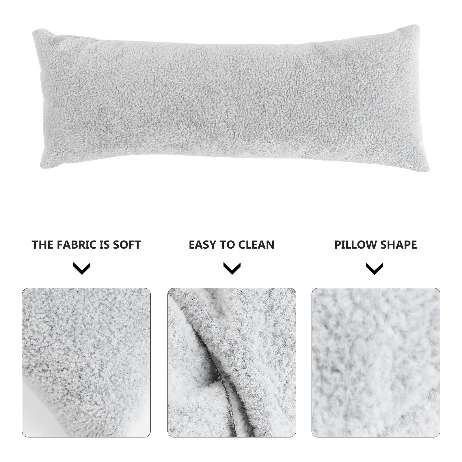 

1Pcs Long Bracelet Display Pillow Grey Small Soft Cushion for Jewelry Watch Bangle Display Organizing Retail Store Show Market