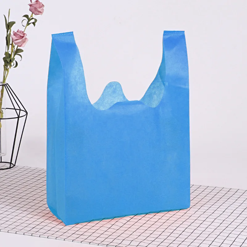 StoBag 20pcs Non-woven Shopping Tote Bags Cloth Color Eco-friendly Storage Handbag Reusable Large Pouches Custom Logo(Extra Fee)