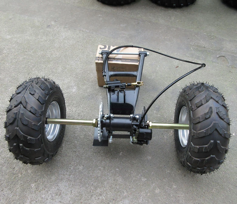 ATV accessories, two-wheeled motorcycle modified tricycle rear axle suspension 6 7 8-inch tires with brakes