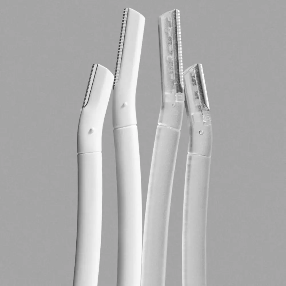 Navalha de sobrancelha segura, anti-arranhões, macro avançado, aparador de sobrancelha transparente de aço inoxidável, ferramenta de barbear para homens e mulheres